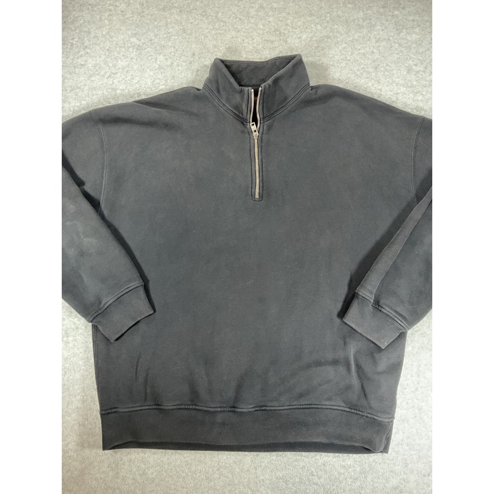 Abercrombie & Fitch Soft A&F Essentials Quarter Zip Sweatshirt Large Tall 2953